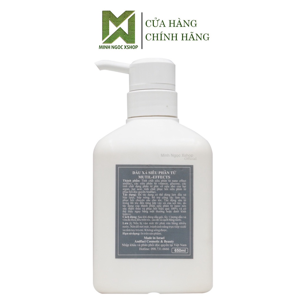 Dầu xả siêu phân tử Andfaci 650ml làm sạch phục hồi tóc