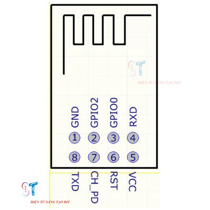 MẠCH THU PHÁT WIFI ESP8266 ESP-01