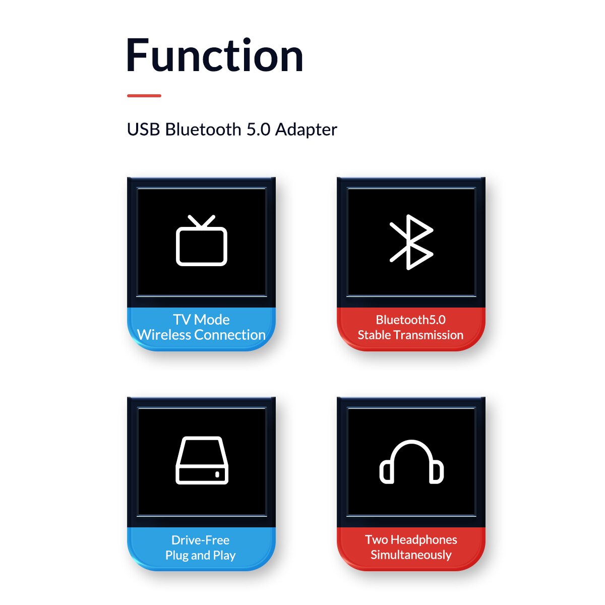 [ORICO] Bộ chuyển đổi âm thanh USB Bluetooth 5.0 cho máy tính Nintendo Switch PS4 PC Máy tính xách tay Chế độ TV Hỗ trợ kết nối kép cho PC Hỗ trợ máy tính kết nối Bluetooth（BTA-SW01）