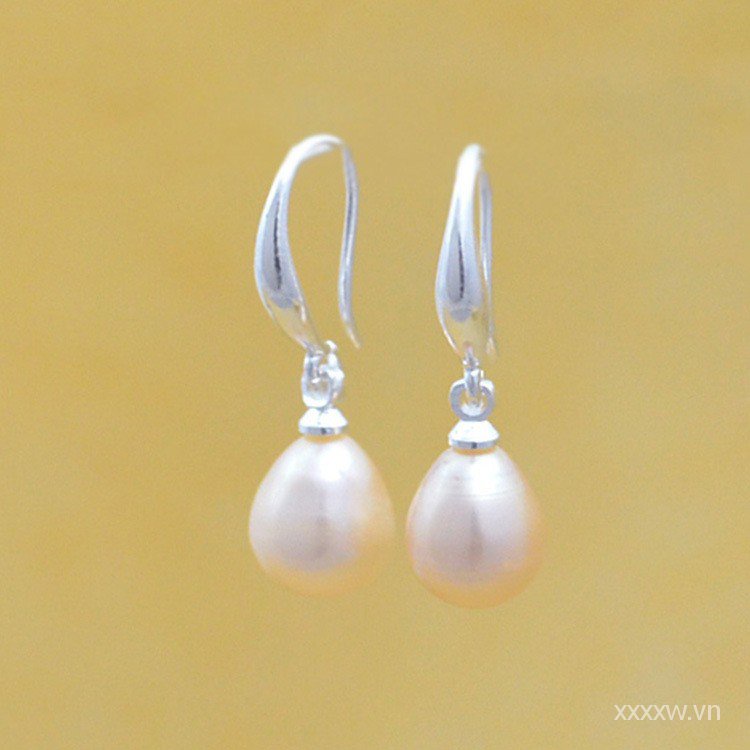 Bông tai ngọc trai hình giọt nước tự nhiên 925