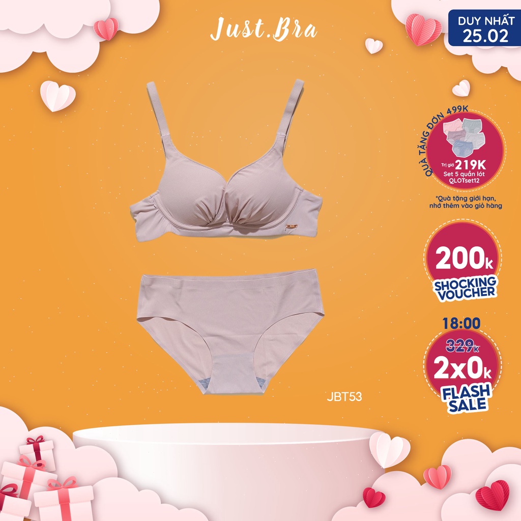Bộ đồ lót Just Bra chất liệu mát mềm, tôn dáng, quyến rũ JBT53