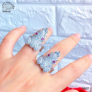 Nhẫn bạc nữ, nhẫn cóc kim tiền tài lộc may mắn Orin N807