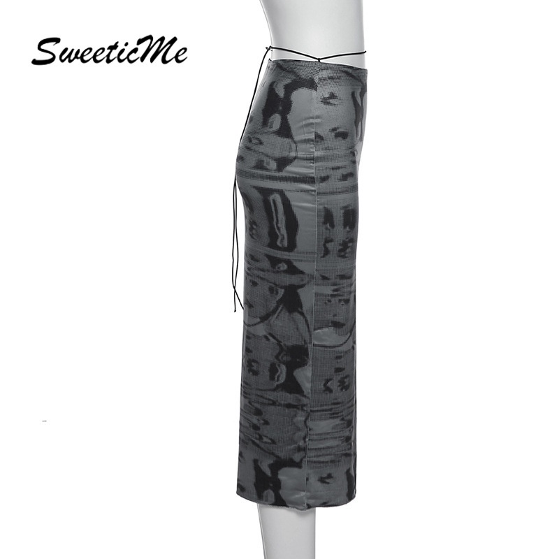 Chân Váy Thời Trang In Màu Tương Phản Cá Tính Dành Cho Nữ