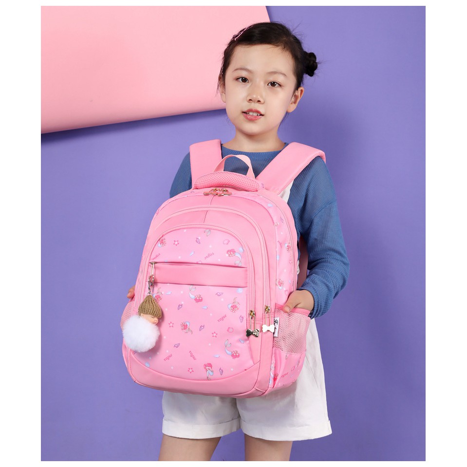 Balo đi học bé gái siêu nhẹ không tặng kèm móc khóa