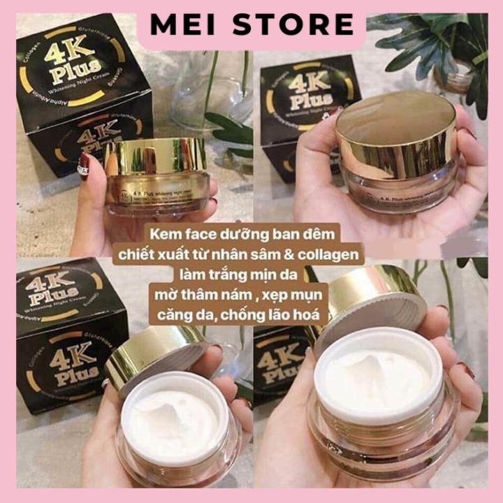 KEM DƯỠNG TRẮNG DA BAN ĐÊM 4K PLUS NHÂN SÂM THÁI LAN - CAM KẾT HÀNG CHUẨN THÁI