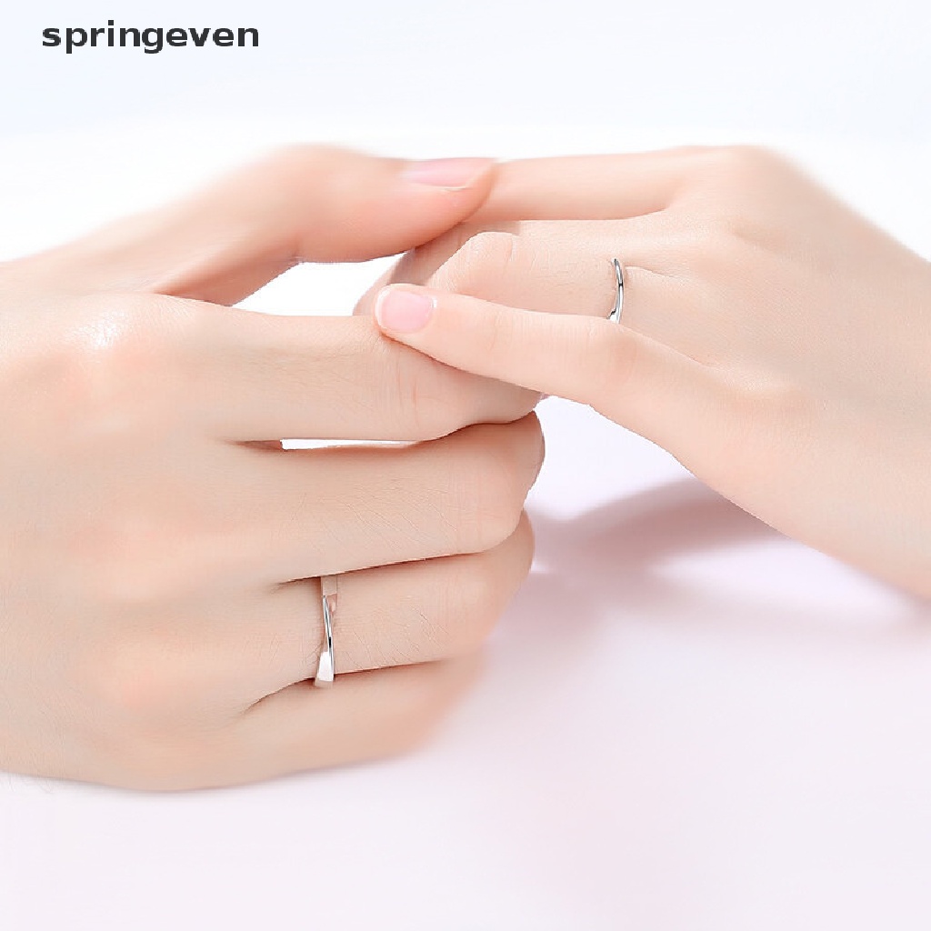 1 Cặp Nhẫn Đính Hôn Đính Kim Cương Pha Lê Có Thể Điều Chỉnh Kích Cỡ