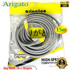 Cáp HDMI ARIGATO 10m 15m 20m lõi đồng HDTV 4K*2K  - Dây HDMI To HDMI tròn chuẩn FULL HD 1080p Xám