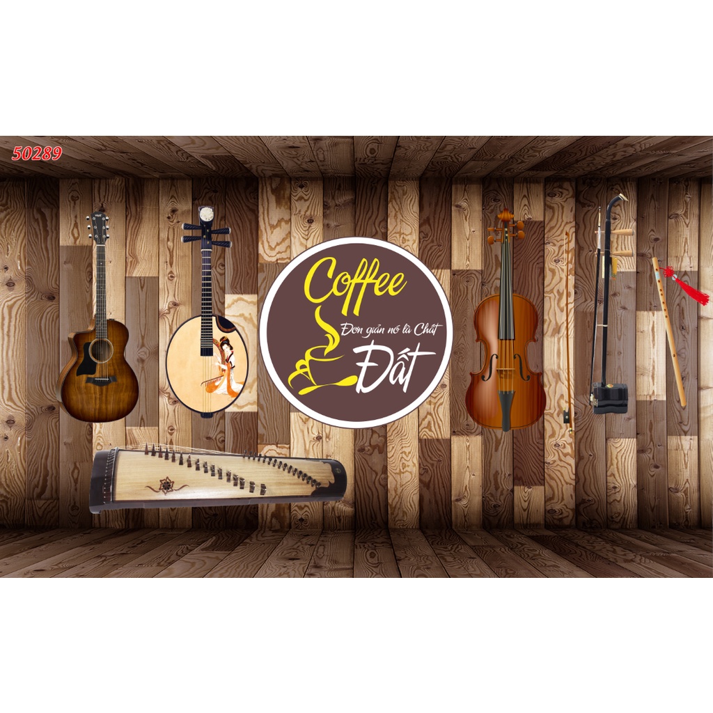 Tranh quán Trà chanh hình 3D dán lên tường theo mọi kích thước yêu cầu