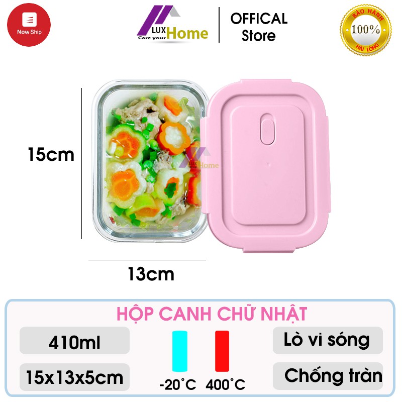 Hộp đựng canh chống tràn bằng thủy tinh | Hộp lạnh đựng thực phẩm cao cấp