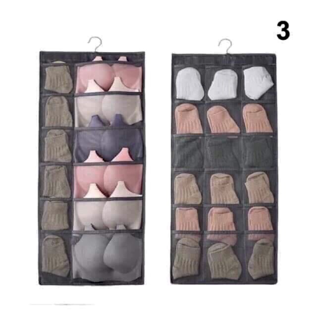 Túi Treo Đồ Lót -Tất 2 Mặt Nhiều  Ngăn Tiện Ích 30 Ngăn ,oasis-mart