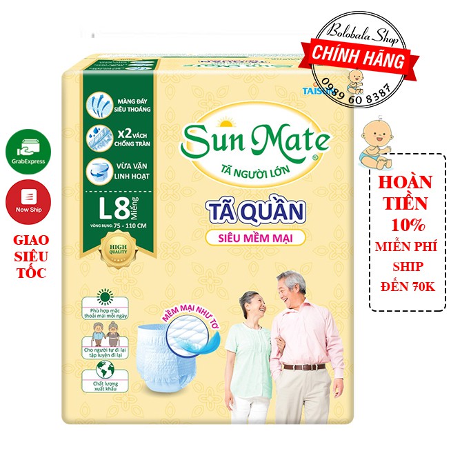 Tã Quần Sunmate Mềm Mại M9
