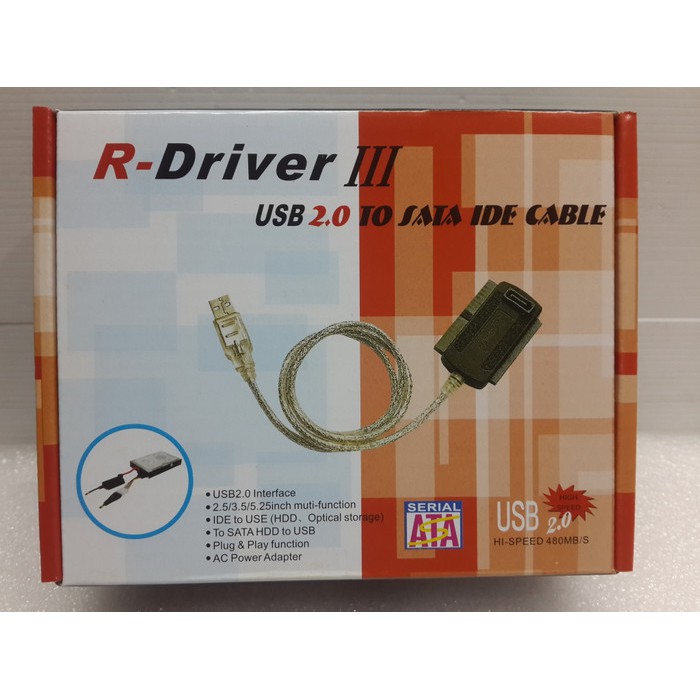 Bộ Chuyển Đổi Usb 2.0 Sang Ide + Sata / R-driver Iii / Usb Ide Sata