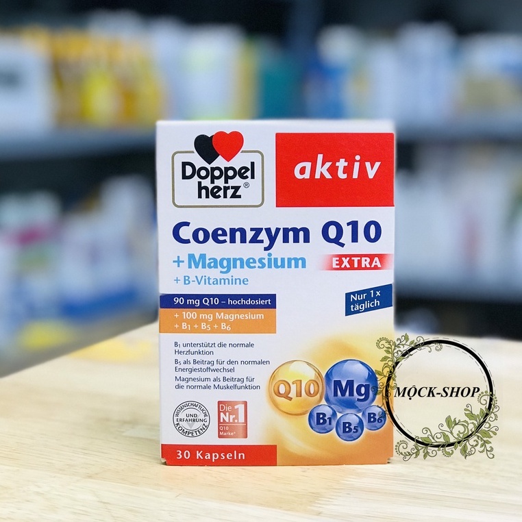 Viên uống bổ tim mạch, điều hòa huyết áp Doppelherz Aktiv Coenzyme Q10 (Hộp 30 viên)