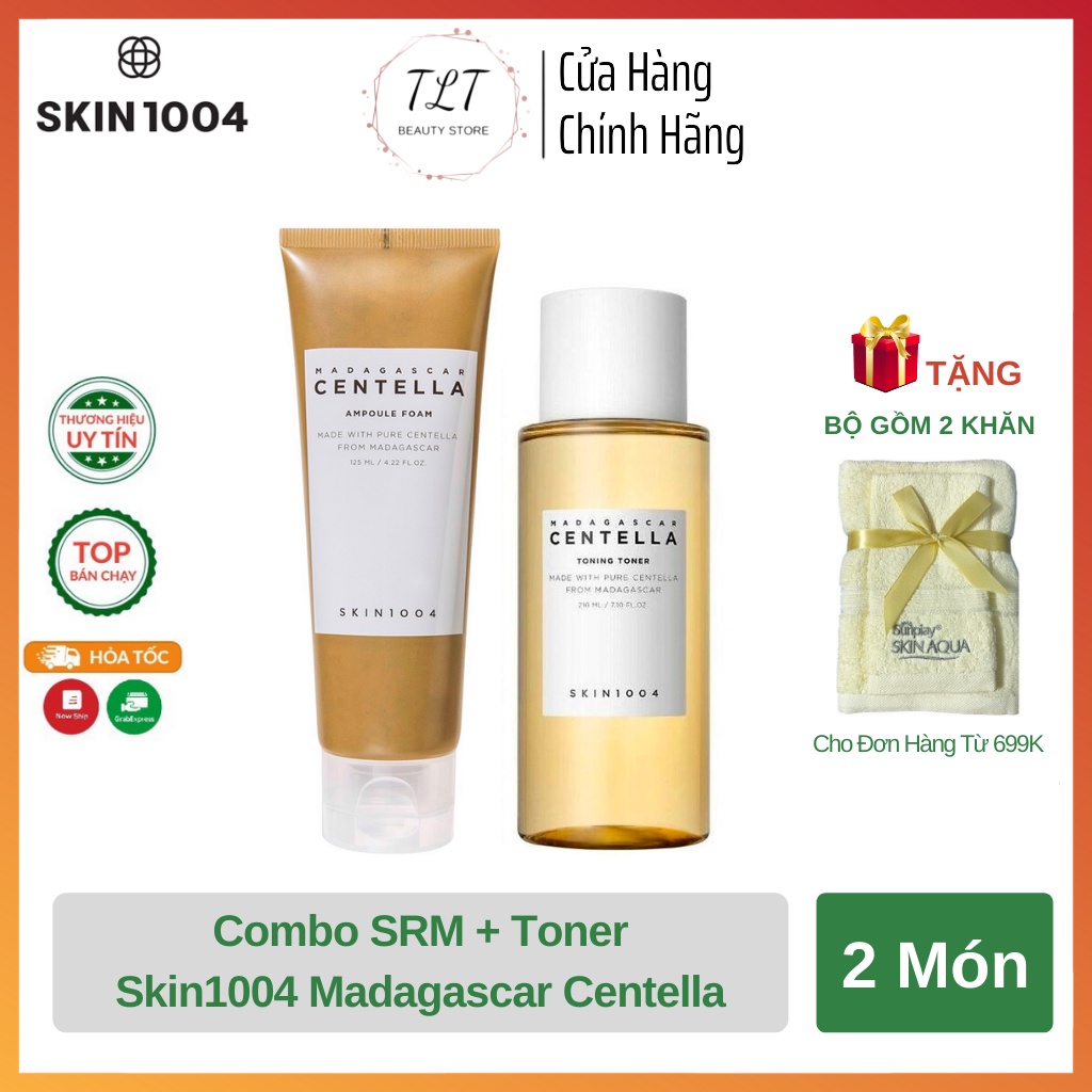 [Combo] Bộ 2 Sản Phẩm Phục Hồi, Tái Tạo Da Mụn Và Làm Lành Sẹo Mụn Skin1004 (Sữa Rửa Mặt 125ml Và Nước Hoa Hồng 210ml)