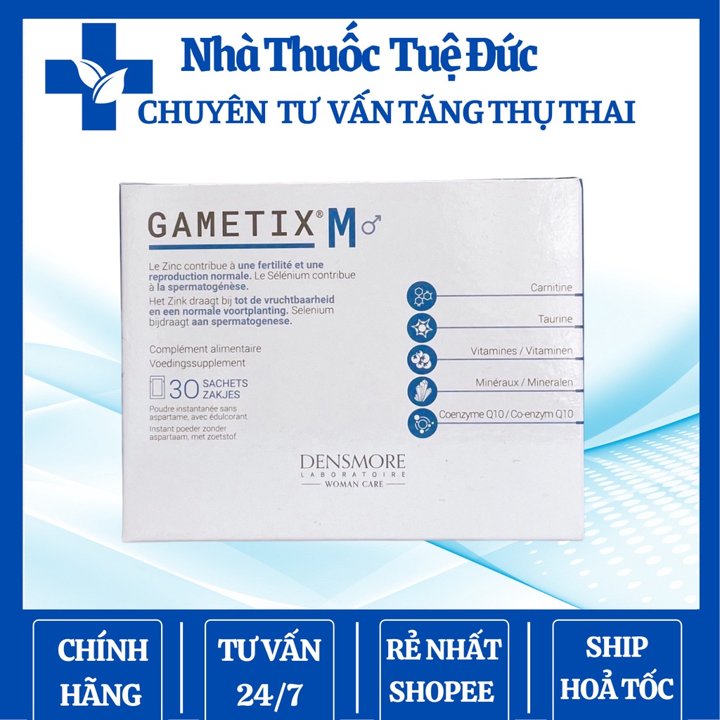 GametixM tăng thụ thai, tinh trùng yếu sẽ tăng chất lượng và số lượng, hỗ trợ vô sinh hiếm muộn