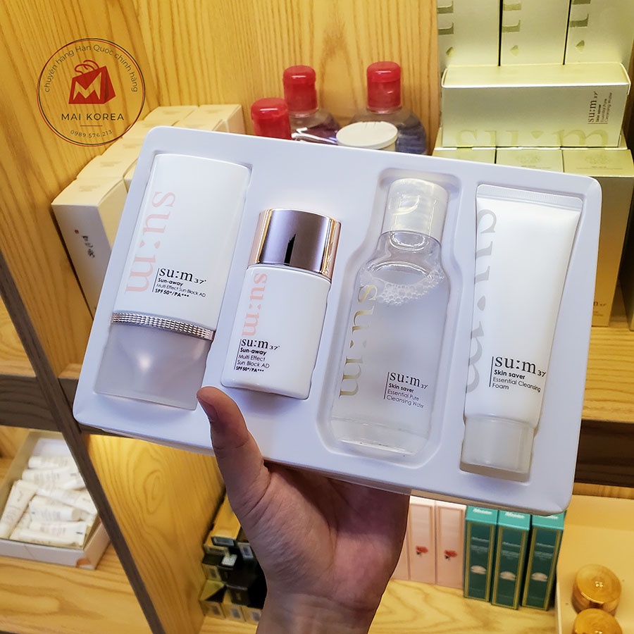 Sét kem chống nắng SUM cao cấp Sun Away Multi và Cooling Effect Sun Block SPF 50 /PA +++