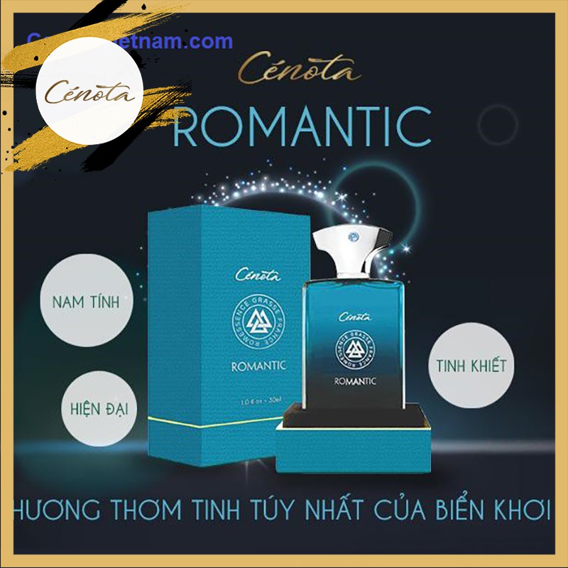Nước hoa nam Cenota Romantic 30ml, nước hoa nam lưu hương lâu, lãng mạn, dịu êm - PM04