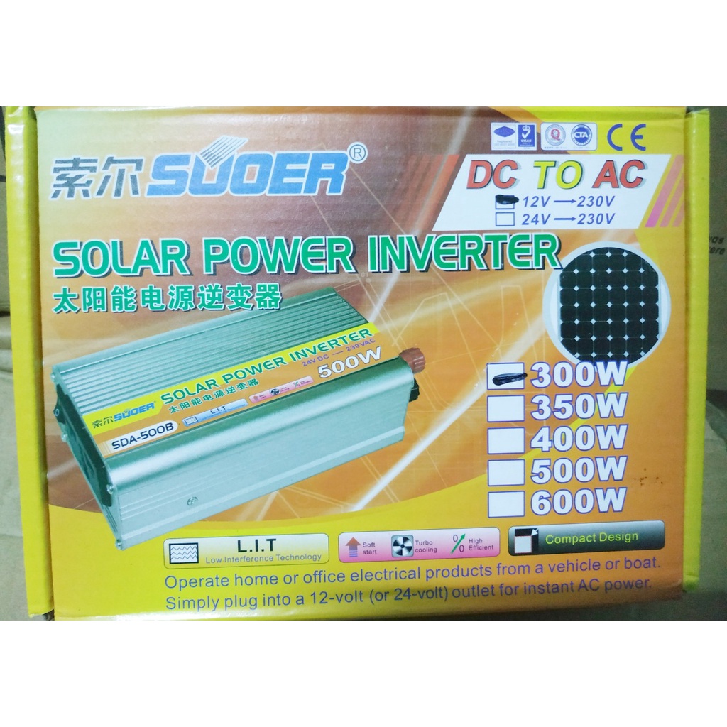 Bộ đổi điện SUOER SDA - 300w 12v