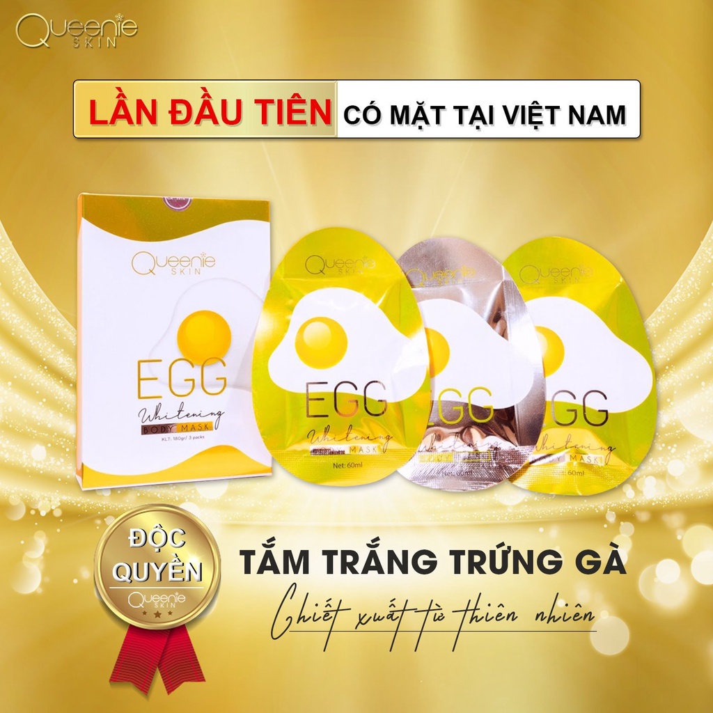 Tắm trắng tại nhà, dưỡng trắng da body từ trứng gà Egg Whitening body mask 180gr