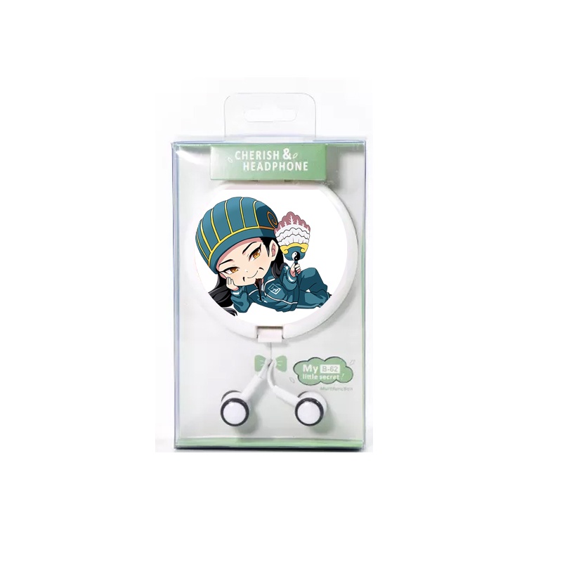 Tai nghe hộp tròn in hình KHỔNG MINH THÍCH ĐI QUẨY chibi anime xinh xắn tiện lợi