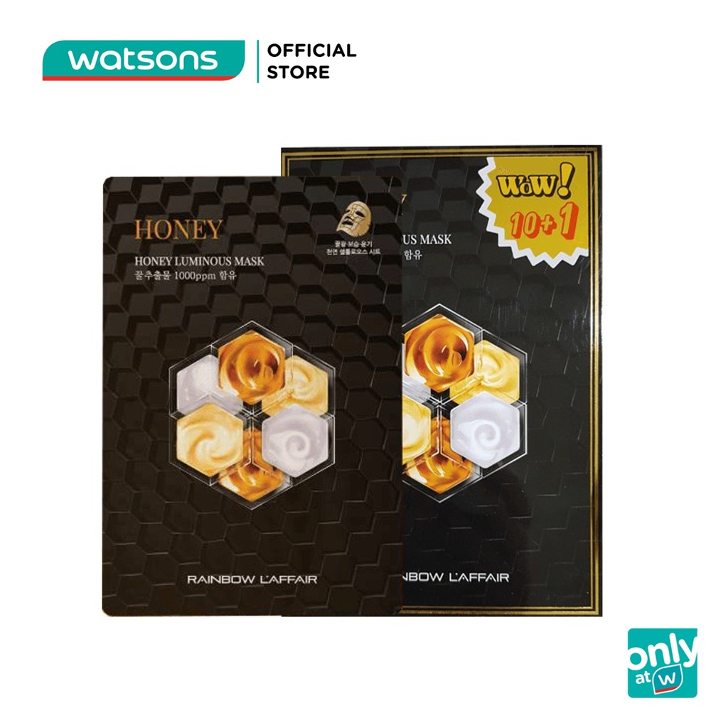 Mặt Nạ Rainbow L'affair Honey Mask Chống Lão Hóa, Ngăn Ngừa Mụn Hộp 11 Miếng x 30ml