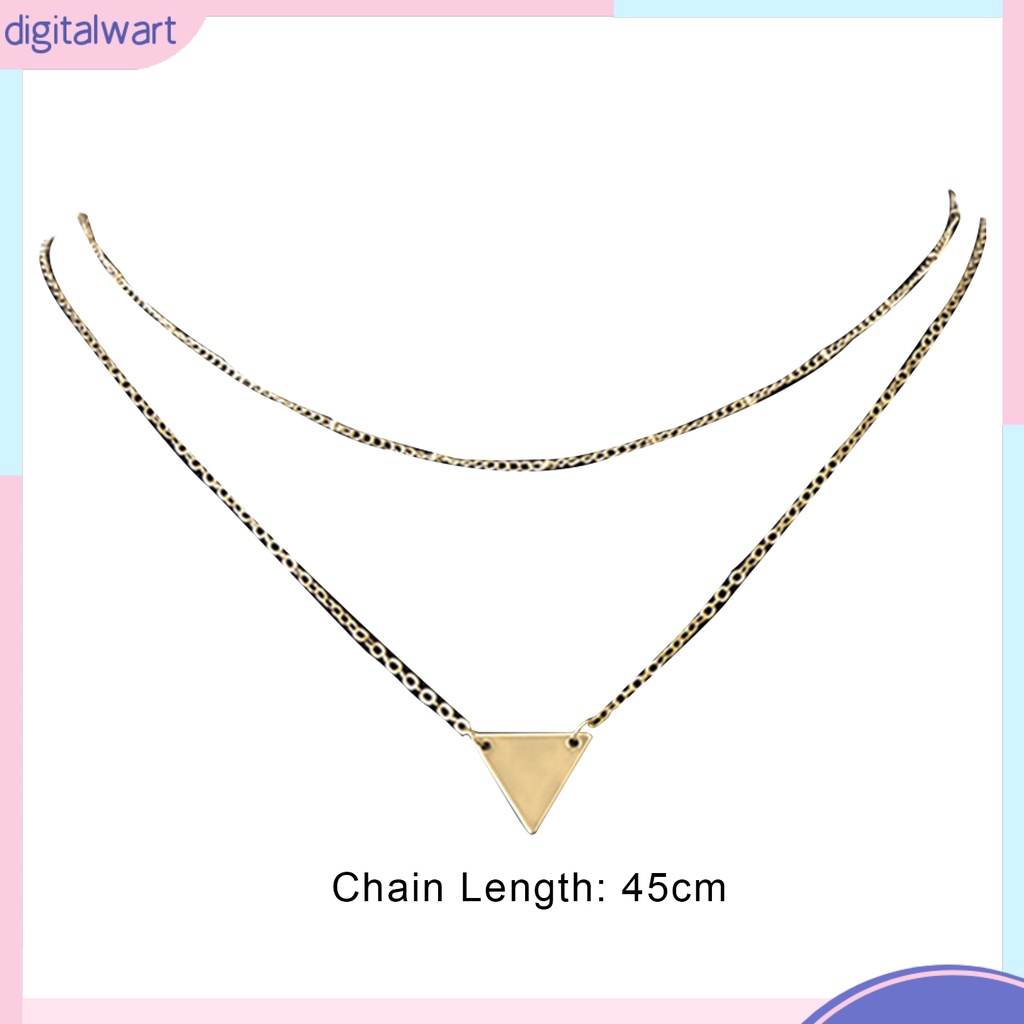 Dây chuyền 2 lớp mặt tam giác nhỏ xinh xắn cho nữ