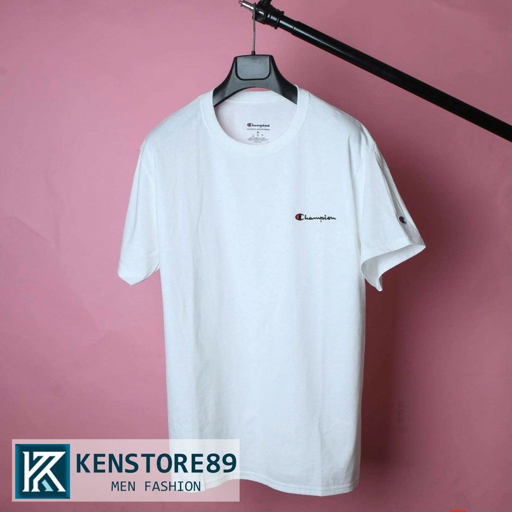 Áo phông nam cổ tròn ngắn tay cotton champ cao cấp KENSTORE89 ATV203
