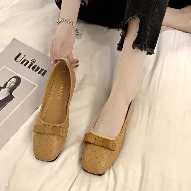 (ORDER) Giày búp bê da trần nơ nhí BIG SIZE 35-43