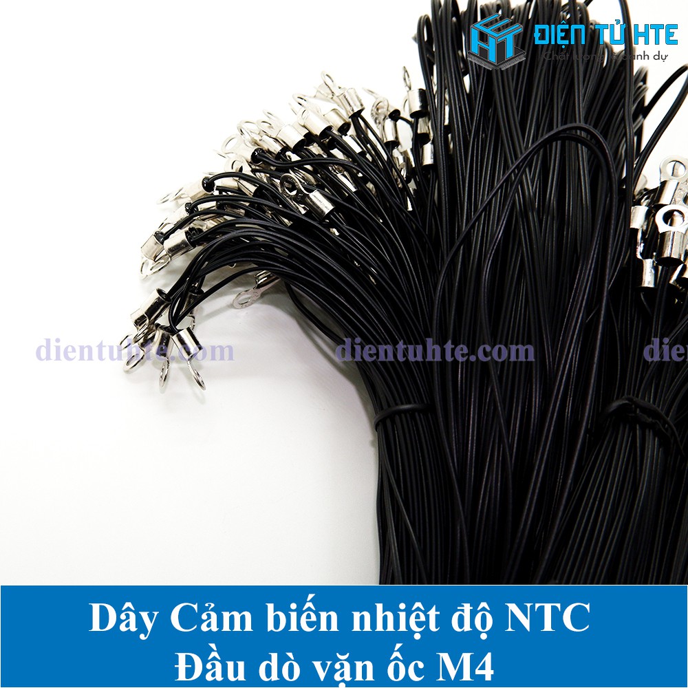 Dây cảm biến nhiệt độ NTC 10K 1% B3435 dài 1 mét - Đầu dò vặn ốc M4