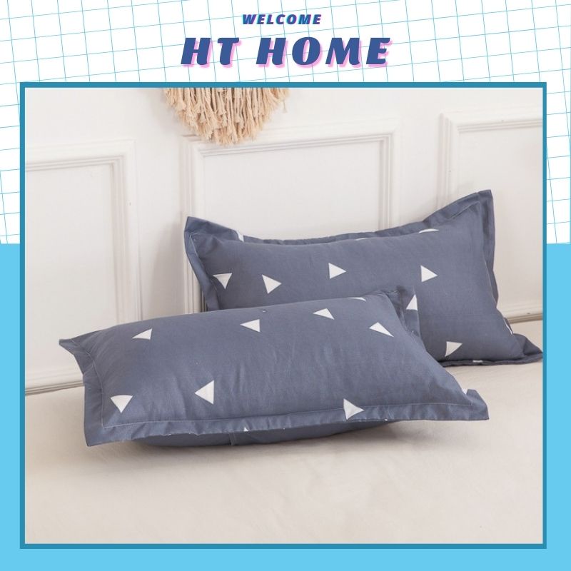 Ga giường ga trải giường cotton HT Home tam giác ghi miễn phí bo chun cho drap giường ( chưa kèm vỏ gối ) | BigBuy360 - bigbuy360.vn