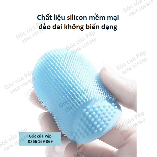 Miếng silicon gội đầu mát xa cho bé - dụng cụ gội đầu làm sạch mềm mại