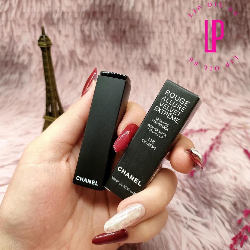 Son Chanel Rouge Allure Velvet 116 Extreme mini 1.2g bờ môi mềm mượt tự nhiên quyến rũ | BigBuy360 - bigbuy360.vn