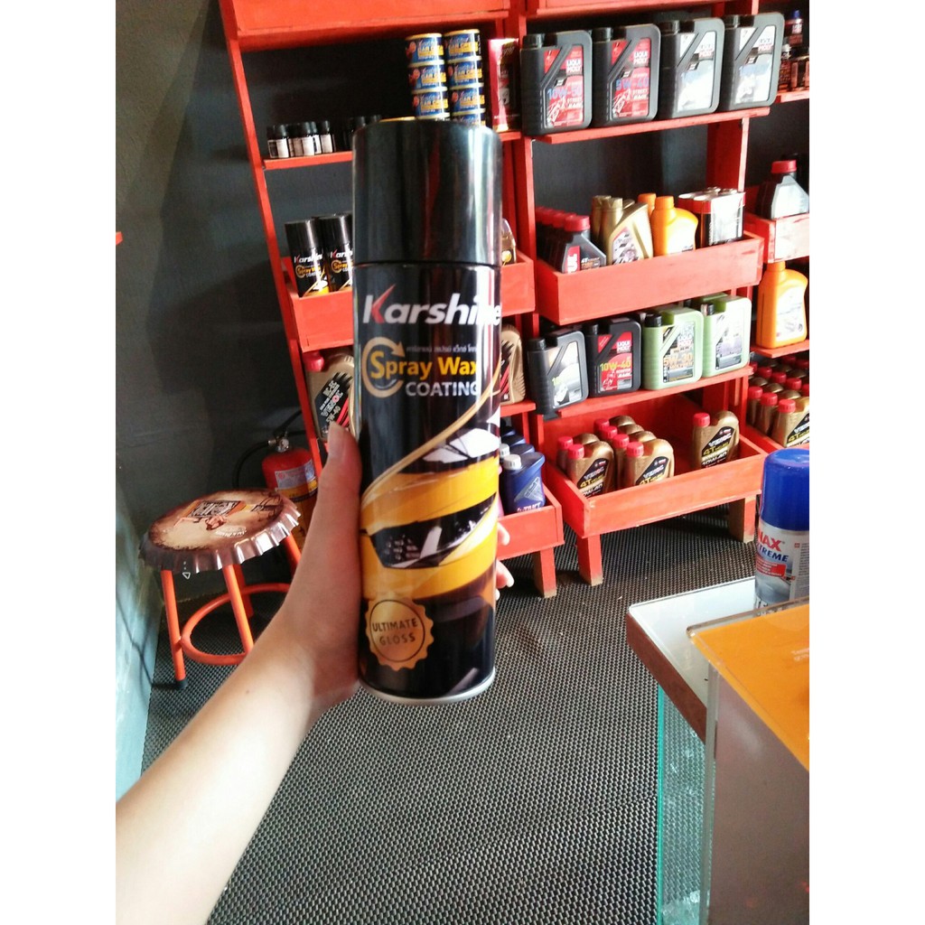 Chai Xịt Xóa Xước Và Đánh Bóng Bảo Vệ Sơn Xe Karshine Spray Wax Coating Tặng mút đánh 500ml Thái Lan chamsocxestore