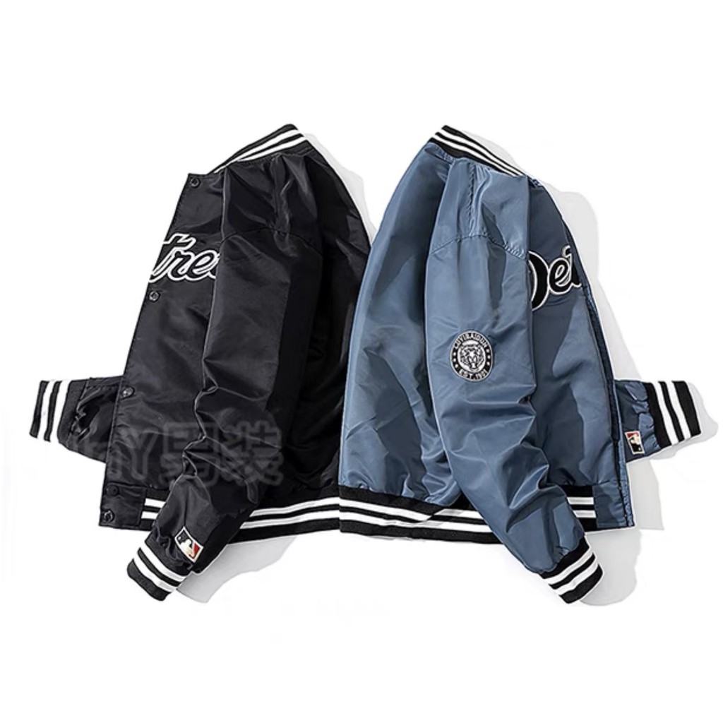 Áo bomber bóng chày chất vải bóng trẻ trung có khuy bấm | BigBuy360 - bigbuy360.vn