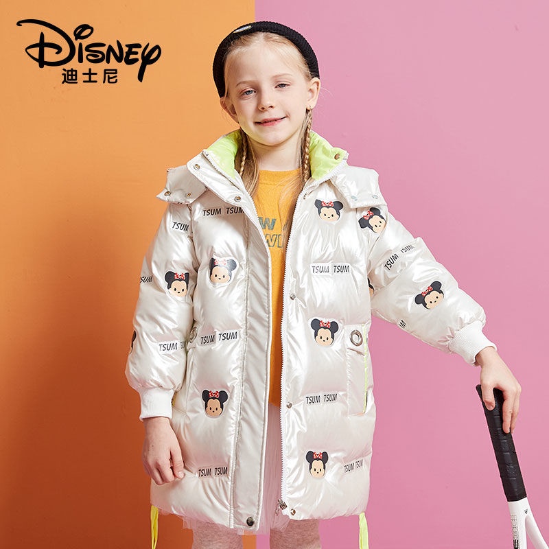 Áo Khoác Phao Đệm Dày Cỡ Vừa Dày Dặn In Hoạt Hình Disney Lấp Lánh Thời Trang Cho Bé Gái