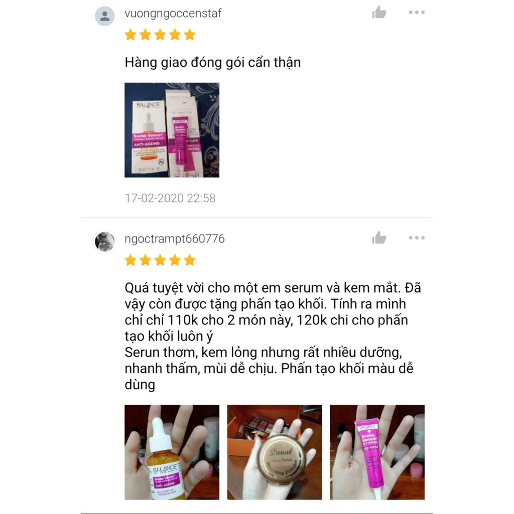Combo serum và kem mắt nọc rắn chống lão hóa toàn diện Balance Active Formula | BigBuy360 - bigbuy360.vn