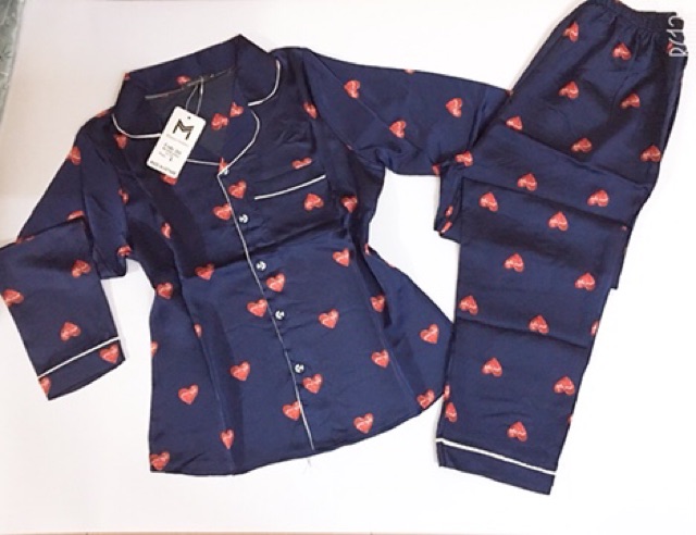 Bộ Pijama lụa Hàn Quốc mềm mịn ( ảnh thật)