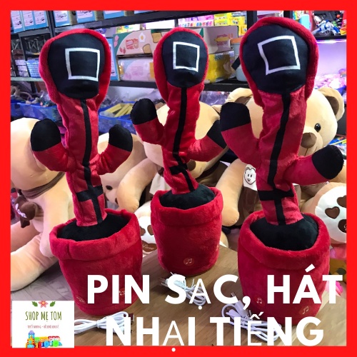 Xương rồng nhảy múa, squit game, cây xương rồng phát 120 bài hát Tiếng việt + nhạy giọng+có sạc_ Shop Mẹ Tom