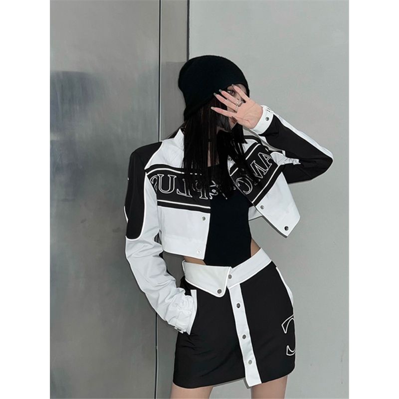 Bộ Áo Khoác + Chân Váy Ngắn Lưng Cao Thời Trang Mùa Hè 2022