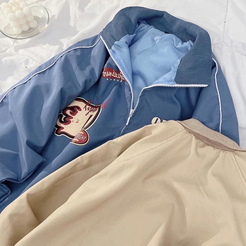 Áo Khoác Bomber Chữ C Nam Nữ Ulzzang Unisex Kiểu Form Rộng 2 Lớp Jacket Kèm Ảnh Thật