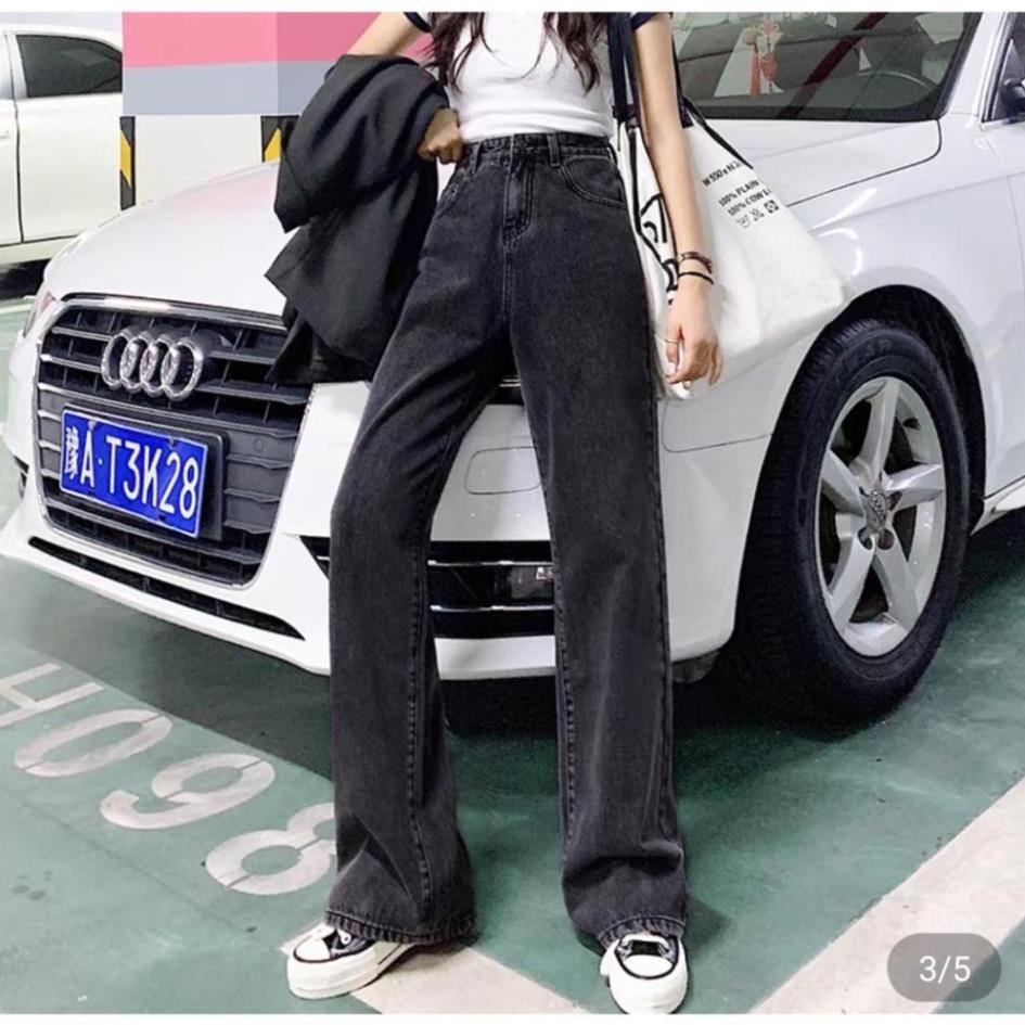 Quần jean bò ống rộng suông xuông nữ jeans cạp cao phong cách Hàn Quốc sành điệu style 2022 SKShop22 | BigBuy360 - bigbuy360.vn