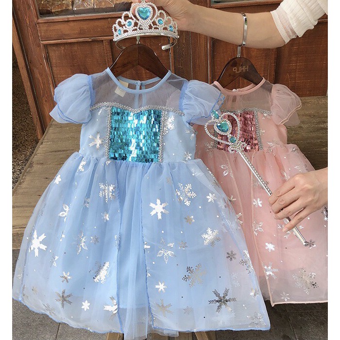 Đầm công chúa Elsa ngắn