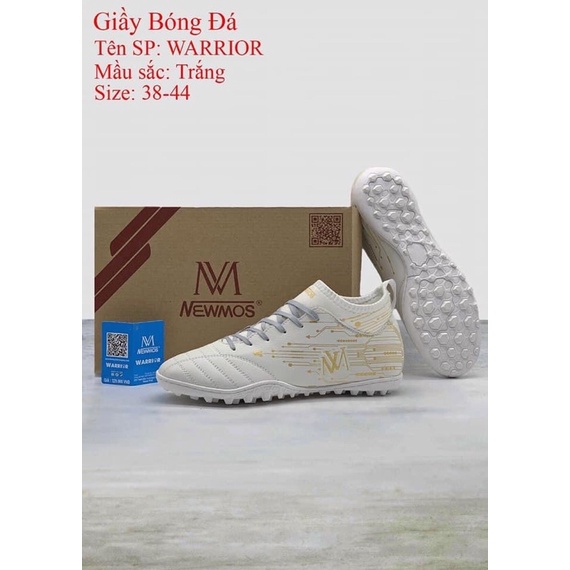 Giày đá bóng sân cỏ nhân tạo cổ cao chính hãng Newmos Warrior khâu full đế, form ôm chân