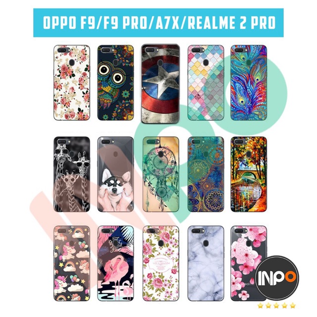 📲 ỐP LƯNG OPPO F9/F9 PRO/ A7X/ REAME 2 PRO ỐP DẺO IN 3D NHIỀU KIỂU ĐỘC ĐÁO CHỐNG SỐC TỐT CHẤT LƯỢNG ⭐