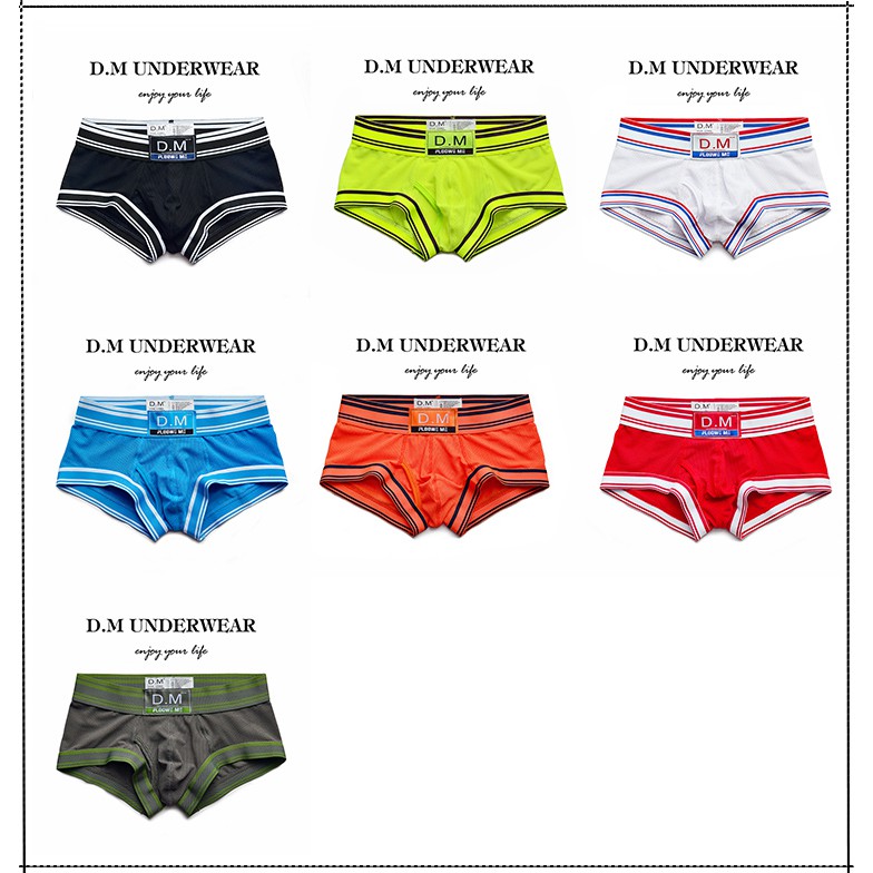 Quần lót boxer nam, quần lót đùi nam cotton hiệu D.M LN073