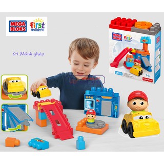 Bộ Xếp Hình Khối ga-ra xe Mega Bloks (Hàng US xách tay)
