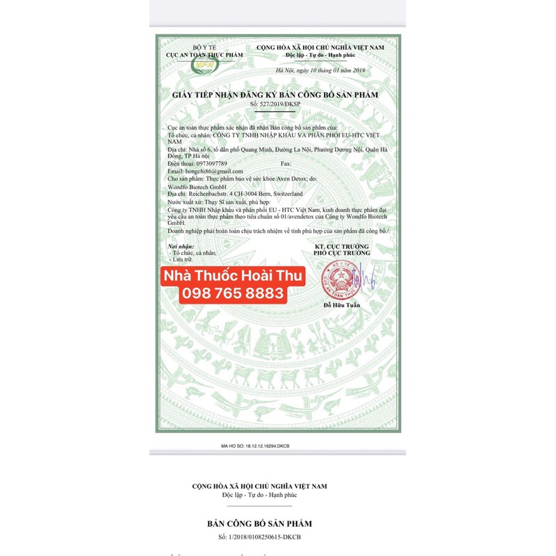 Viên mát Gan AVEN DETOX hộp 60 viên - Chĩnh hãng Thuỵ Sỹ