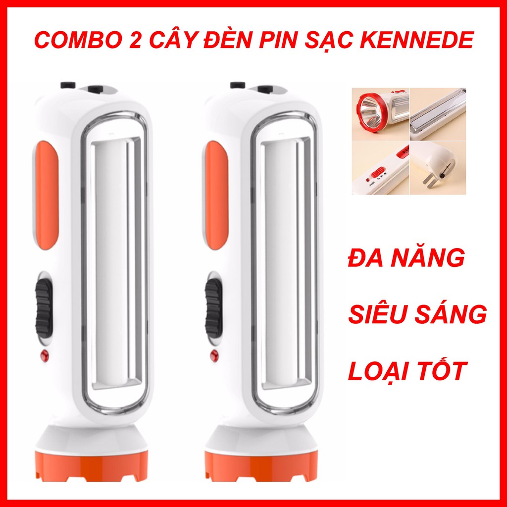 Com bo 2 đèn pin 2 chế độ cầm tay hoặc đèn để bàn - Đèn pin xạc