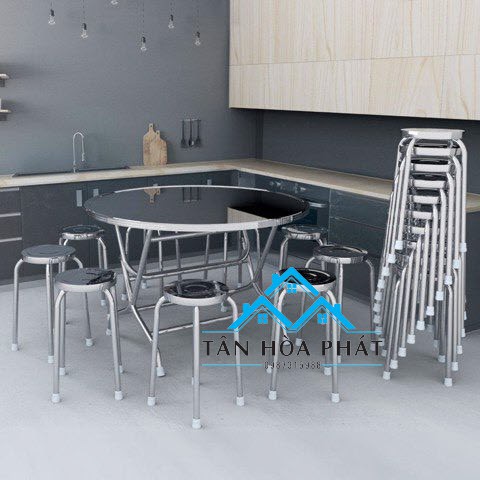 Bộ bàn ăn 1 bàn 10 ghế inox- Nội Thất Tân Hòa Phát | BigBuy360 - bigbuy360.vn