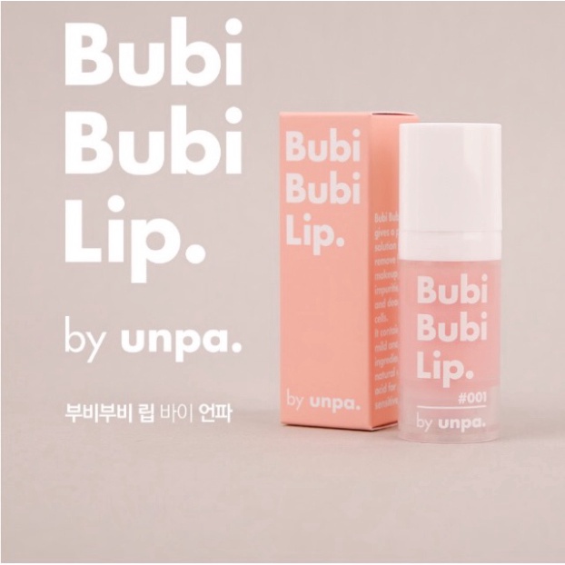 Tẩy tế bào chết môi sủi bọt Unpa Bubi Bubi Lip #001